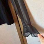 Kathy Ireland  Black Sheer Sleeve Blouse medium Photo 1