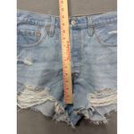 Levi's Women's Size 31 Denim 501 Shorts Distressed Ripped Frayed Hem Light Wash Photo 11