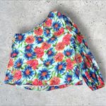 Milly  Emilia Painted Watercolor Dahlia Print‎ Top Blouse One Arm Chiffon Sz S Photo 4