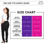 My Fit Womens Jeans One Size Fits 14 16 18 20 As Seen on TV Dark Wash NEW Blue Photo 1