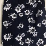 Skies Are Blue  Scalloped Hem & pockets Navy Floral Skirt size small Photo 1