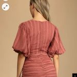 Lulus Cherish This Moment Rusty Rose Ruched Asymmetrical Mini Dress NWT Photo 2