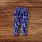 J. Crew Collection 100% Silk Dress Pants Coral Navy Floral Abstract Print Sz 2 Blue Photo 2