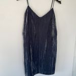 Elodie  V-Neck Velvet Cami Dress in Blue Slate Blueish Gray Large Photo 11
