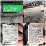 United Colors Of Benetton VTG  Denim Skirt Stretch Size 8 Photo 2