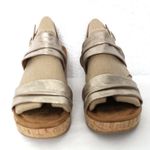 Eurosoft by Sofft Kahley Wedge Sandal Size 7M NWOB Gold Photo 1