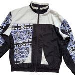Vtg Etirel Ski Track Windbreaker Jacket Womens M Nylon Aztec Geometric 80s Size M Photo 1