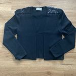 St. John Vintage Black Beaded Santana Knit Jacket Cardigan sz Small Photo 0