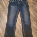 Silver Jeans  Dark Blue Straight Leg Women's Jeans Midi Capri 25W 22.5 Length Photo 0