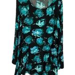 Mink Pink Women's Turquoise & Black Floral Dress Photo 0