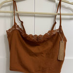 SKIMS  Fits Everybody Lace Cami in Bronze, Size Small Photo 0