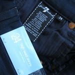 7 For All Mankind NWT High Waist Skinny b(air) Blue Black River Thames Jeans 24 Photo 5