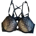 Victoria's Secret Victoria’s Secret Very Sexy Push-Up Bra Front Closure, Black Lace over Nude. 32B Photo 3