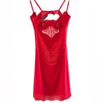 Victoria's Secret  lipstick red Lace modal mini slip Photo 3