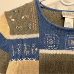 90s vintage cottagecore Koret Francisca knit sweater, size Petite Blue Photo 6