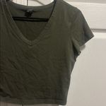 Wild Fable  Dark Green V-Neck Crop Top Photo 3