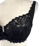 Lanny mode Unpadded underwired Bra Size 36E Black European Bra Lace Retro Photo 4