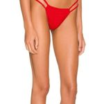 Maiya Paris Lili Bikini Bottom in Cerise Red Crochet Small NWT Photo 1