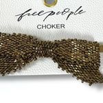 Free People Backstage Pass Bow Choker in Brown Bronze NWT Beaded Coquette Glam Photo 2