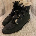 Sorel  Sneakchic Alpine Holiday Boot Women's 9 Black/Dark Stone Shearling Photo 0