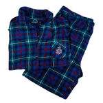 Ralph Lauren Lauren Green Plaid Fleece Pajama Set Sz XL Photo 0