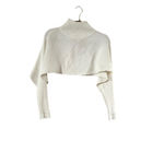 Women's Knitss White Ribbed Turtleneck Shrug One Size Size 0 Photo 5