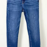 ZARA  Medium Wash Mid Rise Lightly Distressed Super Skinny Jeans Size 6 Photo 0
