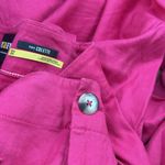 Anthropologie Maeve for  the Colette fuschia cropped wide leg linen viscose pant Photo 3