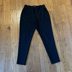 Kay Unger black Scuba pull on big rise tapered pant Large Photo 2