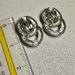 Givenchy Paris NY silver tone double hoop vintage clip on earrings Photo 6
