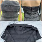 Carmen Marc Valvo Sequin Embellished Black Bandage Strapless Dress sz M Photo 11