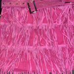 Rhinestone Fringe Skirt Pink Size M Photo 0