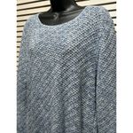 Fashion Bug Sweater Long Sleeve Size XL Chunky Knit Blue/White Boat Neck Photo 1