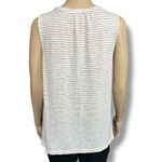 Old Navy  Womens Tank Top Sleeveless Pullover Relaxed Fit Striped Cream Tan Small Photo 3