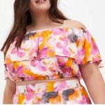 Torrid Pink Tie Dye Ruffle Detail Crop Top Size 10 M/L Photo 0
