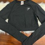 Gymshark Seamless Long Sleeve Crop Top Charcoal Marl Size Medium Photo 0