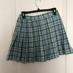 Aerie Women's Plaid Pleated Skirt Blue & Green US Medium New with Tags NWT Photo 6