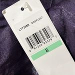 London Times  women’s size 8 eggplant cocktail evening dress layered ruffle zips Photo 8