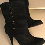 Joie  women black suede platform heel boots US 10 Photo 4