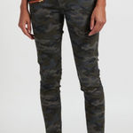 Etienne Marcel Zippered Camouflage Jeans $228 29 Green Photo 0