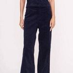 STAUD Grayson Corduroy Wide Leg Pant Navy Size 8 Photo 0
