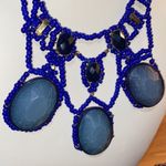 Anthropologie Blue Abundance Bib Statement Necklace Photo 3