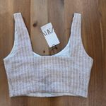 ZARA  Small Pink Structured Tweed Crop Top Nwt Photo 2