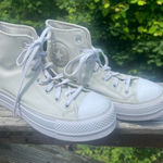 Converse Womens Chuck Taylor LIFT HI High Top Sneakers Sz. 7 Bone White - A00902 Photo 0