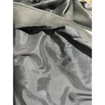 Brandon Thomas Black Leather Long Jacket Coat Womens Size L Button Front Collar Size L Photo 7