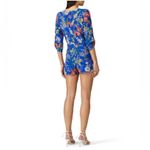 Yumi Kim Liz Romper in Blue Floral Print 100% Silk XS Photo 3