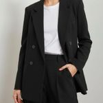 Anthropologie MAEVE x  Double-Breasted Oversized Blazer, Black, 0 (US) Photo 0