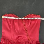 Gunne Sax Size 3 Dress Strapless Red Satin Sequin Cocktail Party Vintage 90s Photo 14