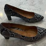 Vionic  Mia Snakeskin Print Leather Almond Toe Heels Size 9 Wide Photo 0