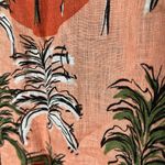 Nicole Miller NY European Grown Flax Linen Tropical Button up Top Shirt size M Photo 14